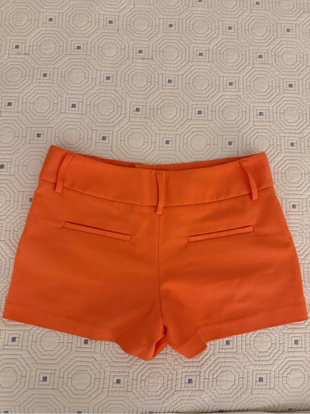 Alice + Olivia Bright Orange  Tailored Shorts - Picture 2 of 7